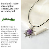 Echilibru si Spiritualitate - Colier Soare cu Ametist Natural