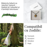 Echilibru si Spiritualitate - Colier Soare cu Ametist Natural
