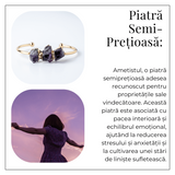Bratara Cupru cu Ametist Brut - Claritate si Echilibru Interior