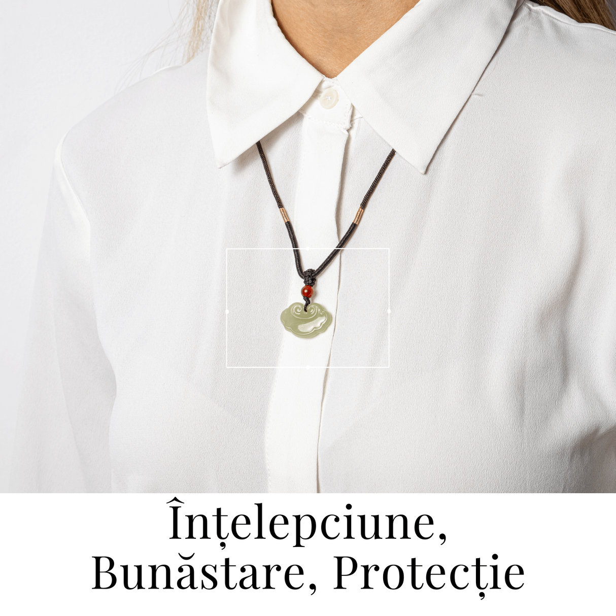Protectie si Noroc - Colier Lucky Lock din Jad Hetian Natural
