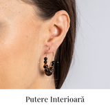 Putere Interioara - Cercei cu Ochi de Tigru si Agat Negru