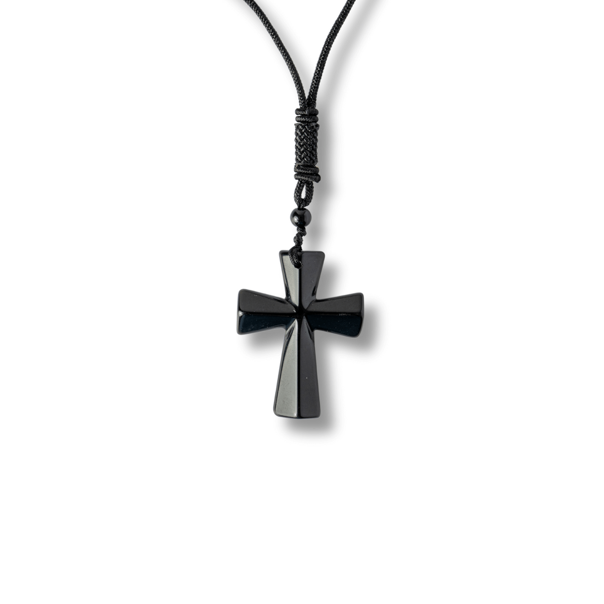 Putere si Protectie - Colier Cruce din Obsidian Natural