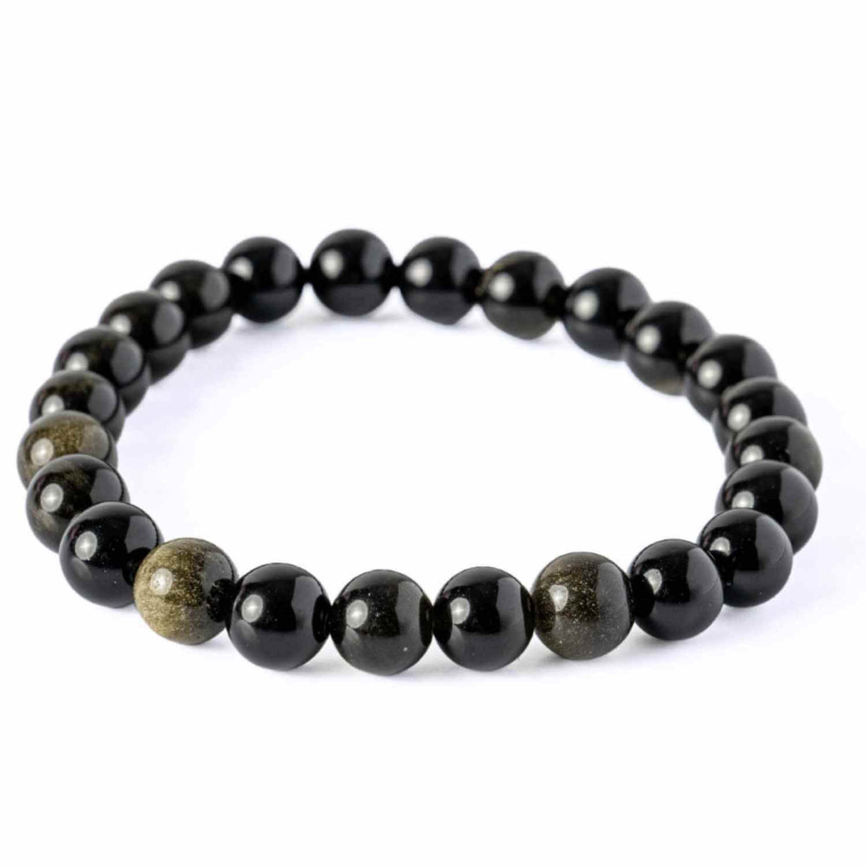 Claritate si Protectie - Bratara din Obsidian Auriu Natural de 8mm