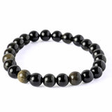 Claritate si Protectie - Bratara din Obsidian Auriu Natural de 8mm