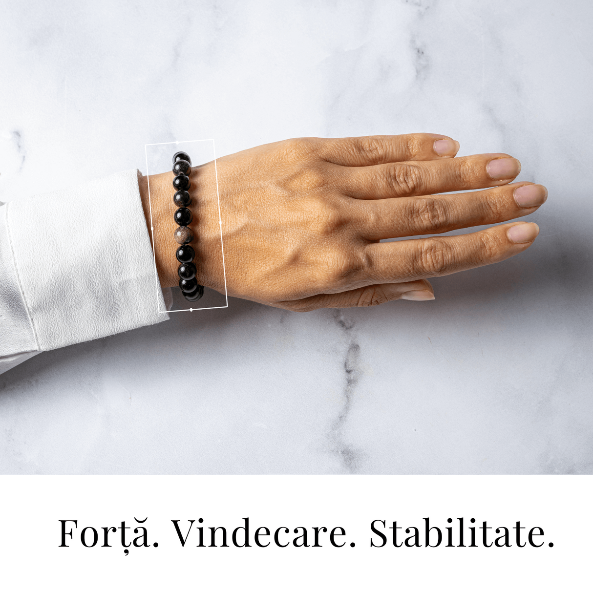 Claritate si Protectie - Bratara din Obsidian Auriu Natural de 8mm