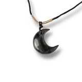 Protectie si Claritate - Colier Luna din Obsidian de Gheata Natural