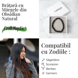 Claritate si Protectie - Bratara din Obsidian Auriu Natural de 8mm