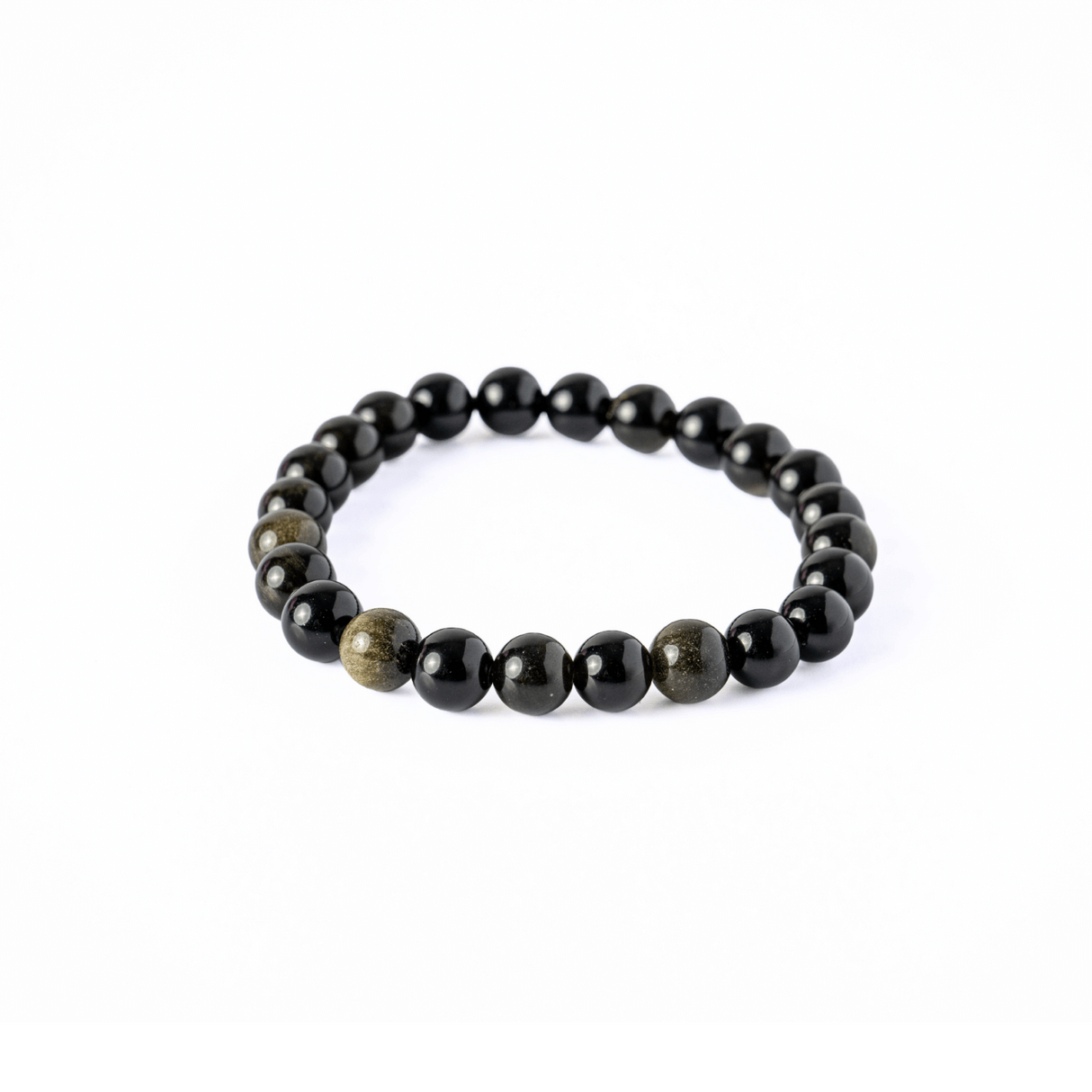 Claritate si Protectie - Bratara din Obsidian Auriu Natural de 8mm