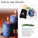 Felie de Agat Albastru 10-11 cm in Forma Neregulata - Imbunatateste Creativitatea si Energia Pozitiva