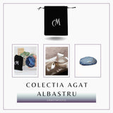 Felie de Agat Albastru 7-8 cm forma neregulata– Calm si Claritate Mentala