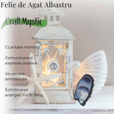 Felie de Agat Albastru 15-16 cm - Calm si Claritate Mentala