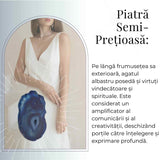 Felie de Agat Albastru 15-16 cm - Calm si Claritate Mentala