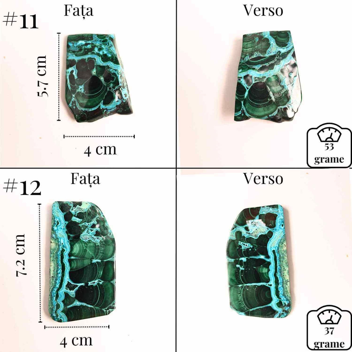 Felie unicat cu Malachit, Crisocola, Stalactite, Cornetite - Protectie si echilibru energetic #1