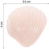 Figurina 4 cm din cristal natural Cuart Roz in forma de scoica, ornamente pentru acvariu, marturie tip cadou de nunta, proiecte DIY