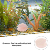 Figurina 4 cm din cristal natural Ametist in forma de scoica, ornamente pentru acvariu, marturie tip cadou de nunta, proiecte DIY