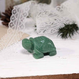 Figurina broasca testoasa 4 cm de cristal semipretios Ametist - Sculptura din piatra vindecatoare reiki de buzunar pentru decor, colectie