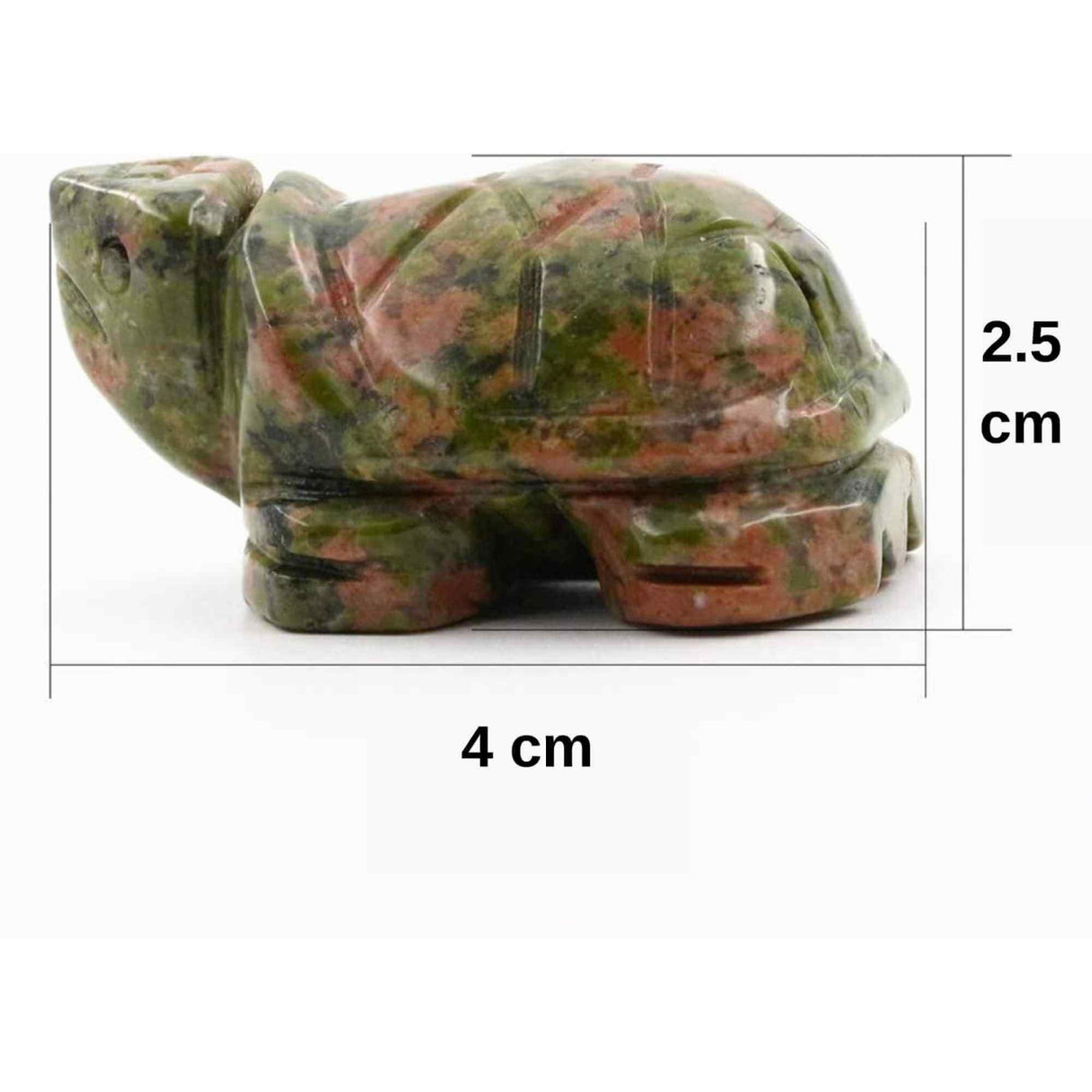 Figurina broasca testoasa 4 cm de cristal semipretios Ametist - Sculptura din piatra vindecatoare reiki de buzunar pentru decor, colectie