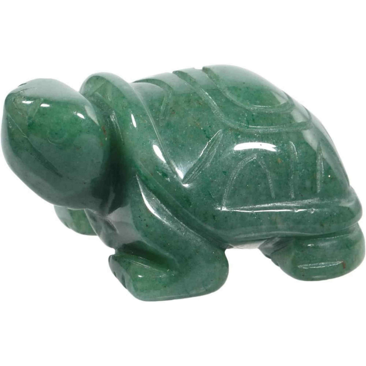 Figurina broasca testoasa 4 cm de cristal semipretios Aventurin Verde - Sculptura din piatra vindecatoare reiki de buzunar pentru decor, colectie