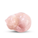 Figurina Pisicuta Adormita 4 cm din Cuart Roz - Iubire si Liniste