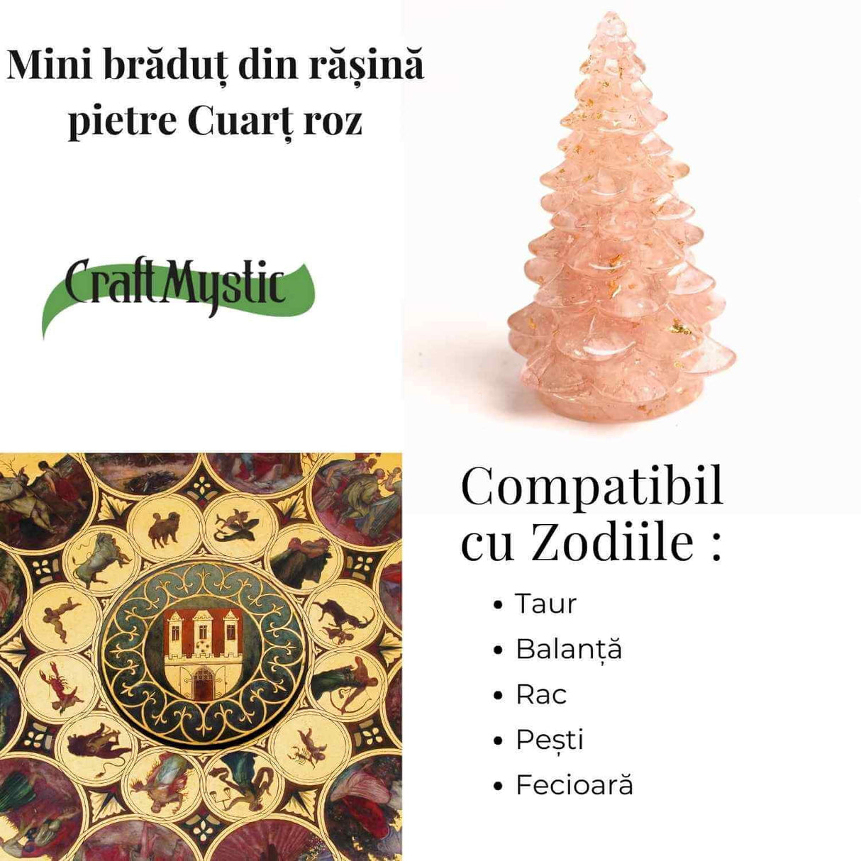Figurina Bradut cu Cuart Roz – Armonie si Iubire in Casa Ta