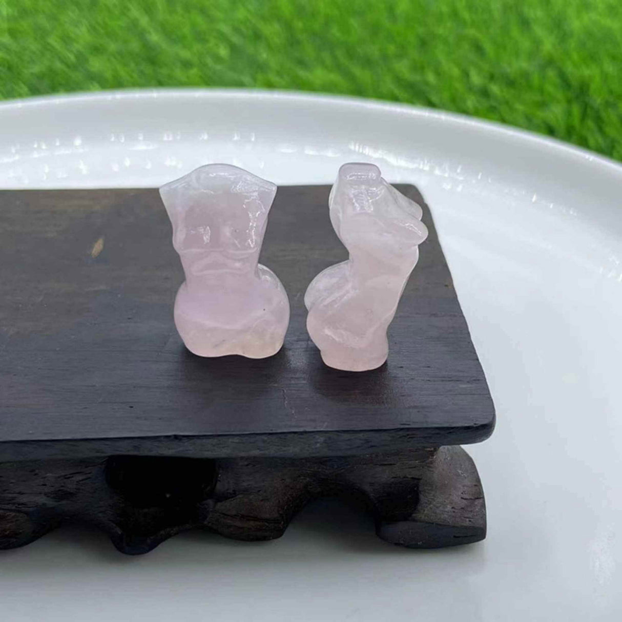 Forma bust femeie din cristal natural Ametist 4 cm sculptat manual