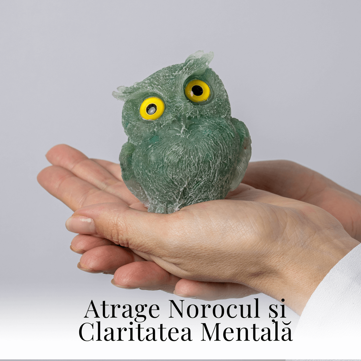 Bufnita din Aventurin Verde - Simbolul Intelepciunii si Norocului