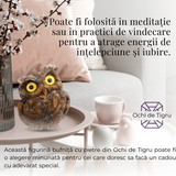 Figurina Bufnita din Ochi de Tigru – Protectie si Claritate Mentala