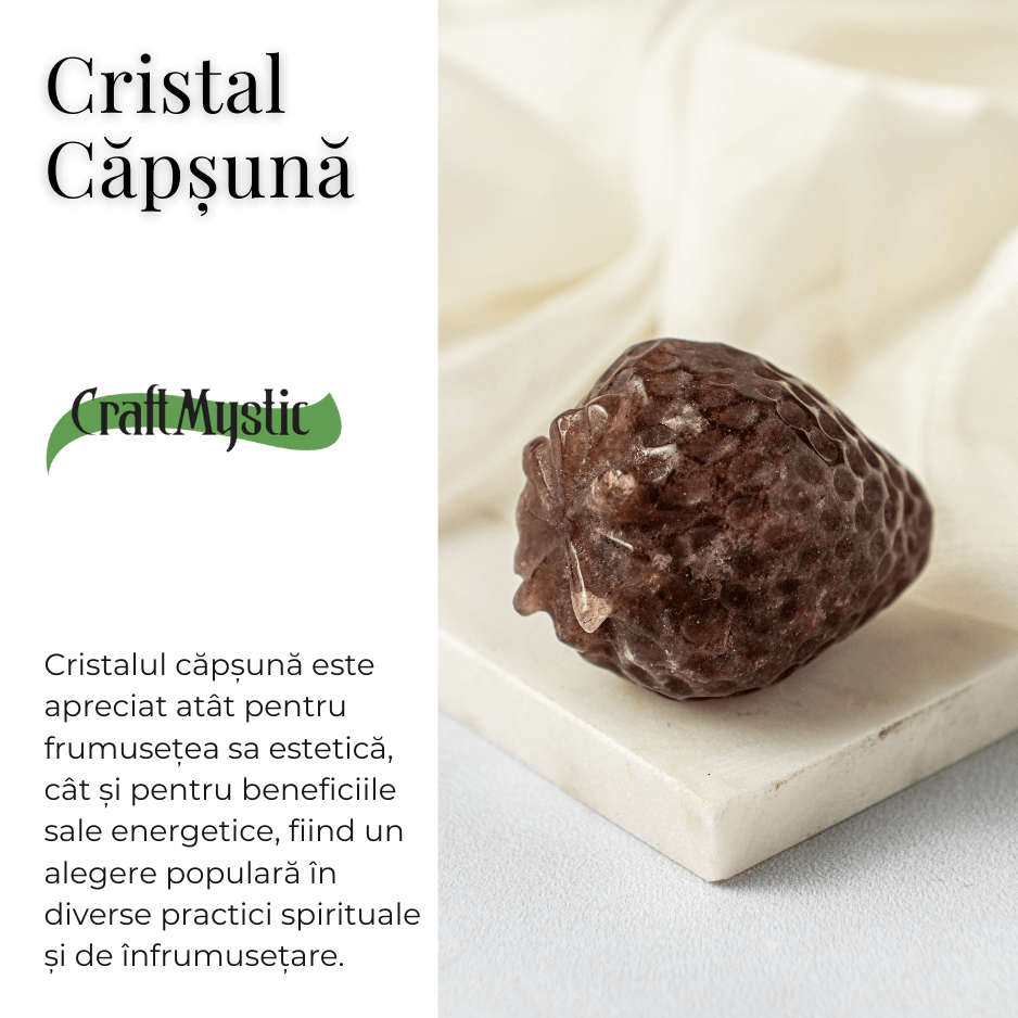 Figurina Cristal Capsuna - Atrage Dragostea si Echilibrul Emotional