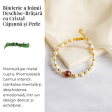 Bijuterie a Inimii Deschise - Bratara cu Cristal Capsuna si Perle