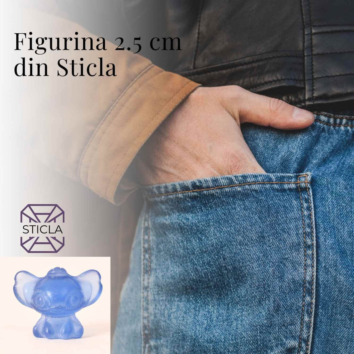 Figurina din sticla care invita la calm, simplitate si prezenta
