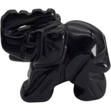 Figurina elefant din piatra semi-pretioasa Ametist sculptata manual - Statuie din cristale vindecatoare Reiki de buzunar pentru meditatie, pace