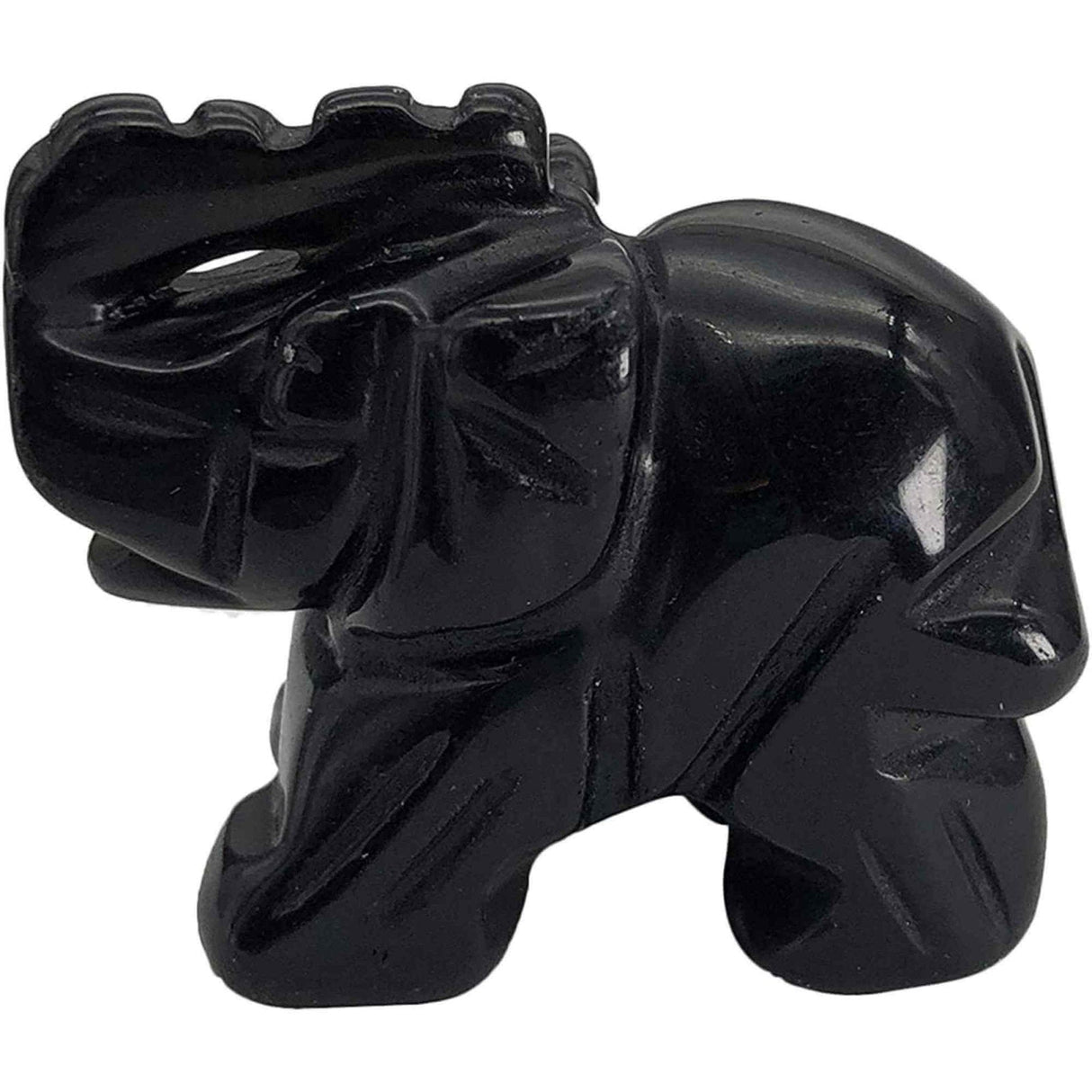 Figurina elefant din piatra semi-pretioasa Cristal capsuna sculptata manual - Statuie din cristale vindecatoare Reiki de buzunar pentru meditatie, pace