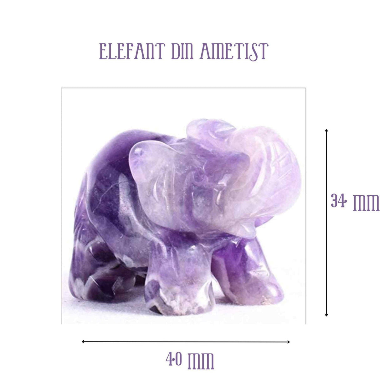 Figurina elefant din piatra semi-pretioasa Aventurin Verde sculptata manual - Statuie din cristale vindecatoare Reiki de buzunar pentru meditatie, pace