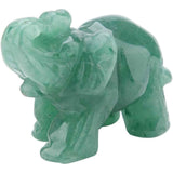 Figurina elefant din piatra semi-pretioasa Ametist sculptata manual - Statuie din cristale vindecatoare Reiki de buzunar pentru meditatie, pace