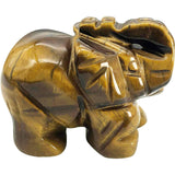 Figurina elefant din piatra semi-pretioasa Ametist sculptata manual - Statuie din cristale vindecatoare Reiki de buzunar pentru meditatie, pace