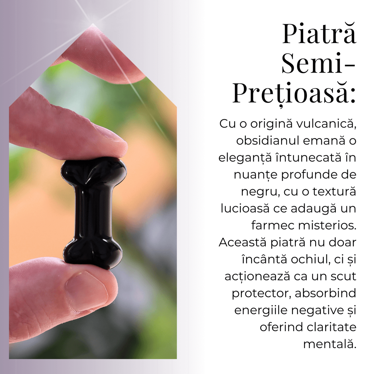 Figurina in Forma de Os din Cristale Naturale 30mm