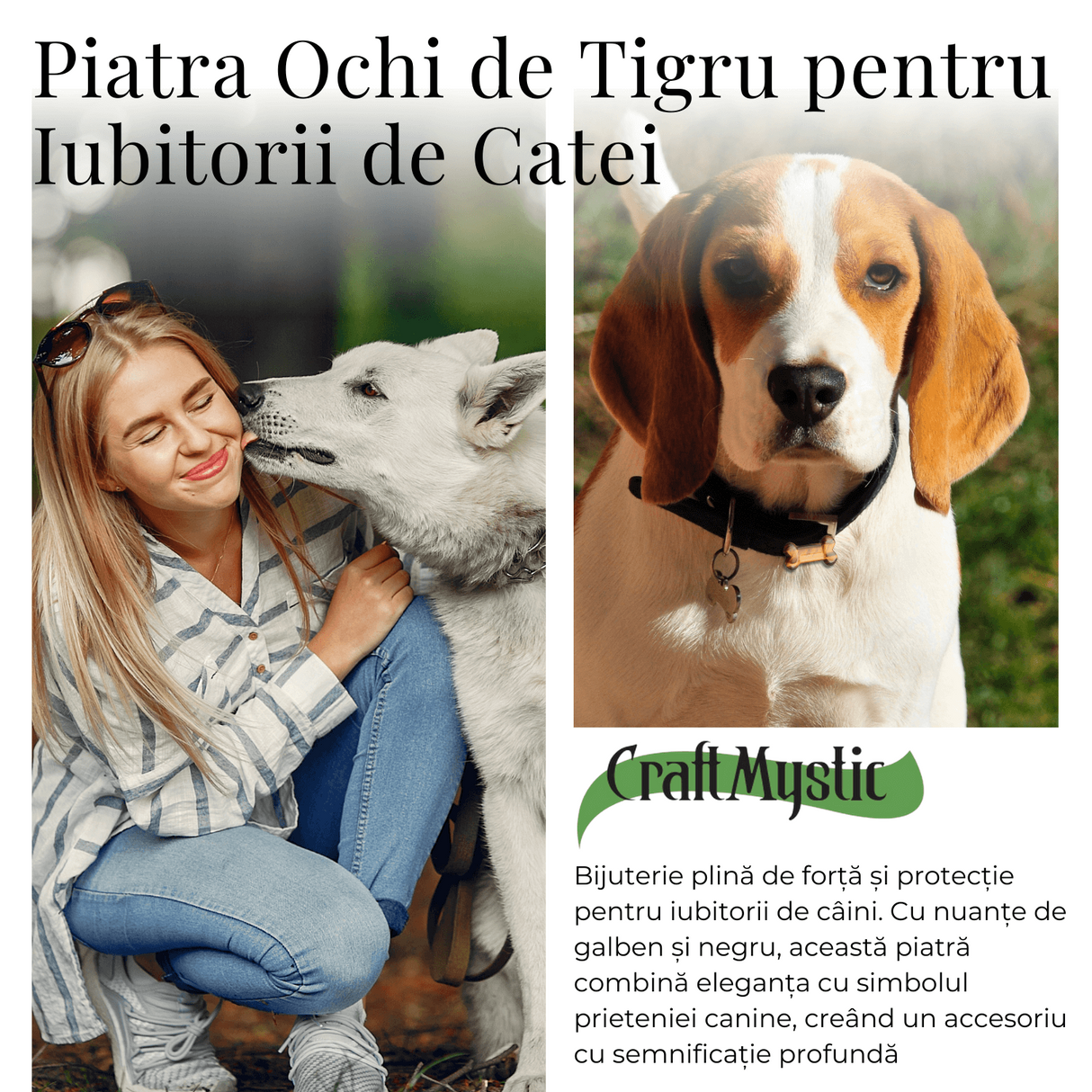 Figurina in Forma de Os din Cristale Naturale 30mm - Ochi de tigru