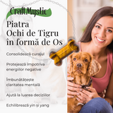 Figurina in Forma de Os din Cristale Naturale 30mm