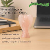 Ingeras din cuart roz 50-55 mm – Energie de iubire și protectie blanda