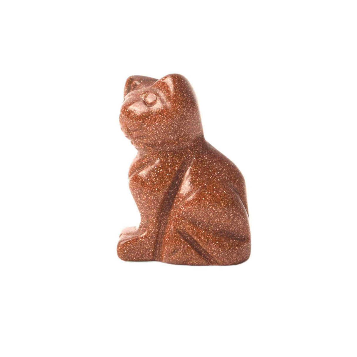 Figurina Obsidian pisica 4cm sculptata manual din cristal semipretios - Statuie pisica din cristal vindecator natural pisica pentru decorarea interioara, buzunar
