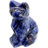 Figurina Obsidian pisica 4cm sculptata manual din cristal semipretios - Statuie pisica din cristal vindecator natural pisica pentru decorarea interioara, buzunar