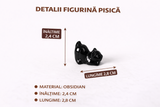 Pisicuta Alintata din Obsidian Negru – Talisman de Protectie si Intuitie