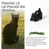 Pisicuta Alintata din Obsidian Negru – Talisman de Protectie si Intuitie