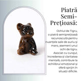 Catel protector din Ochi de Tigru – Curaj, Loialitate si Energie de Protectie