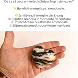 Inima din Zebra Jasp Indonezian - Echilibru si claritate emotionala
