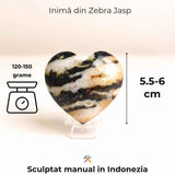Inima din Zebra Jasp Indonezian - Echilibru si claritate emotionala