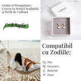 Gratie si prospetime - Cercei cu scoica sculptata si perla de cultura