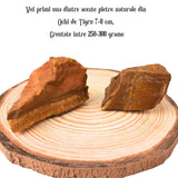 Pietre brute din cristal natural Ochi de Tigru 4-5 cm – Talisman al Prosperitatii si Increderii in Sine