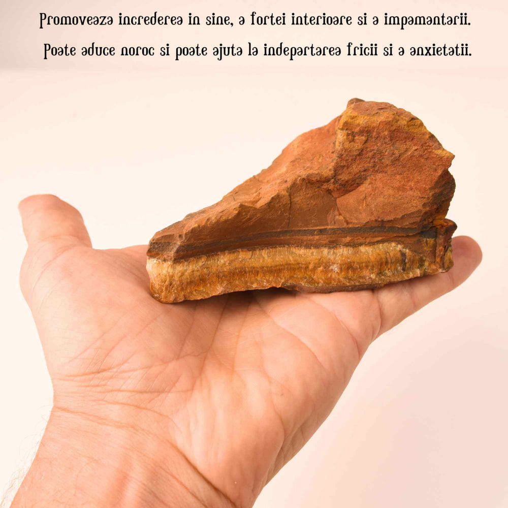 Pietre brute din cristal natural Ochi de Tigru 4-5 cm – Talisman al Prosperitatii si Increderii in Sine