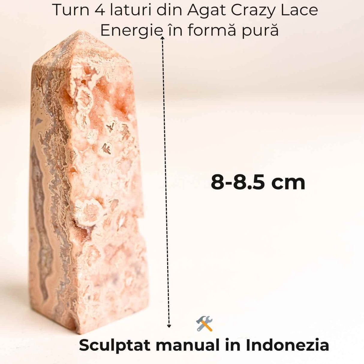 Turn din Agat Crazy Lace - Energie in forma pura